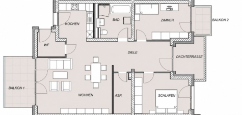 Großzügige moderne 3-Zimmer-Wohnung mit Balkon in Brandenburg an der Havel - Foto 2
